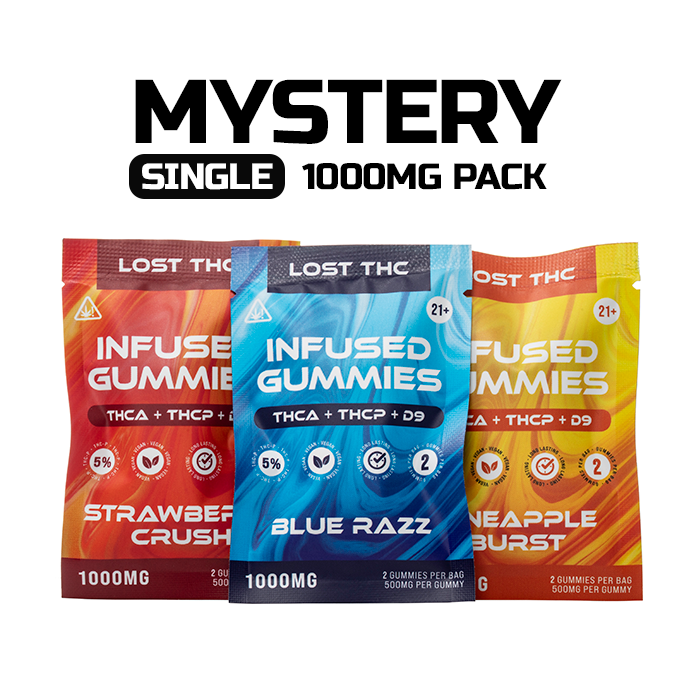 Lost THC 1000 mg 2ct Gummies Assorted Flavors 75 ct Display