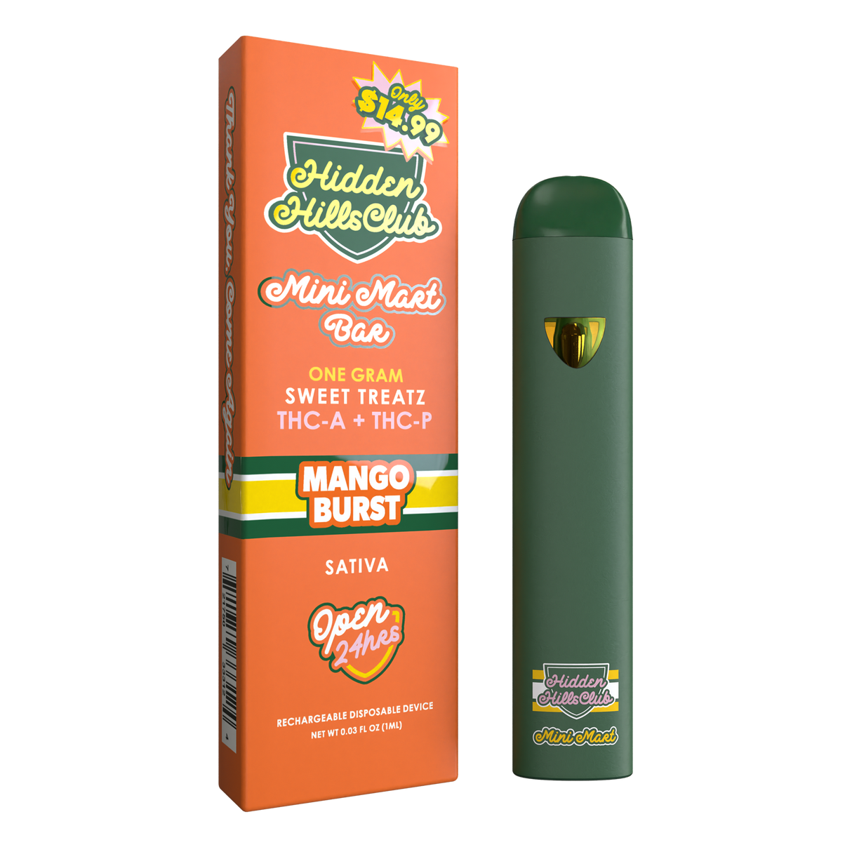 Hidden Hills Mini Mart Sweet Treatz 1g Disposable 5ct Display