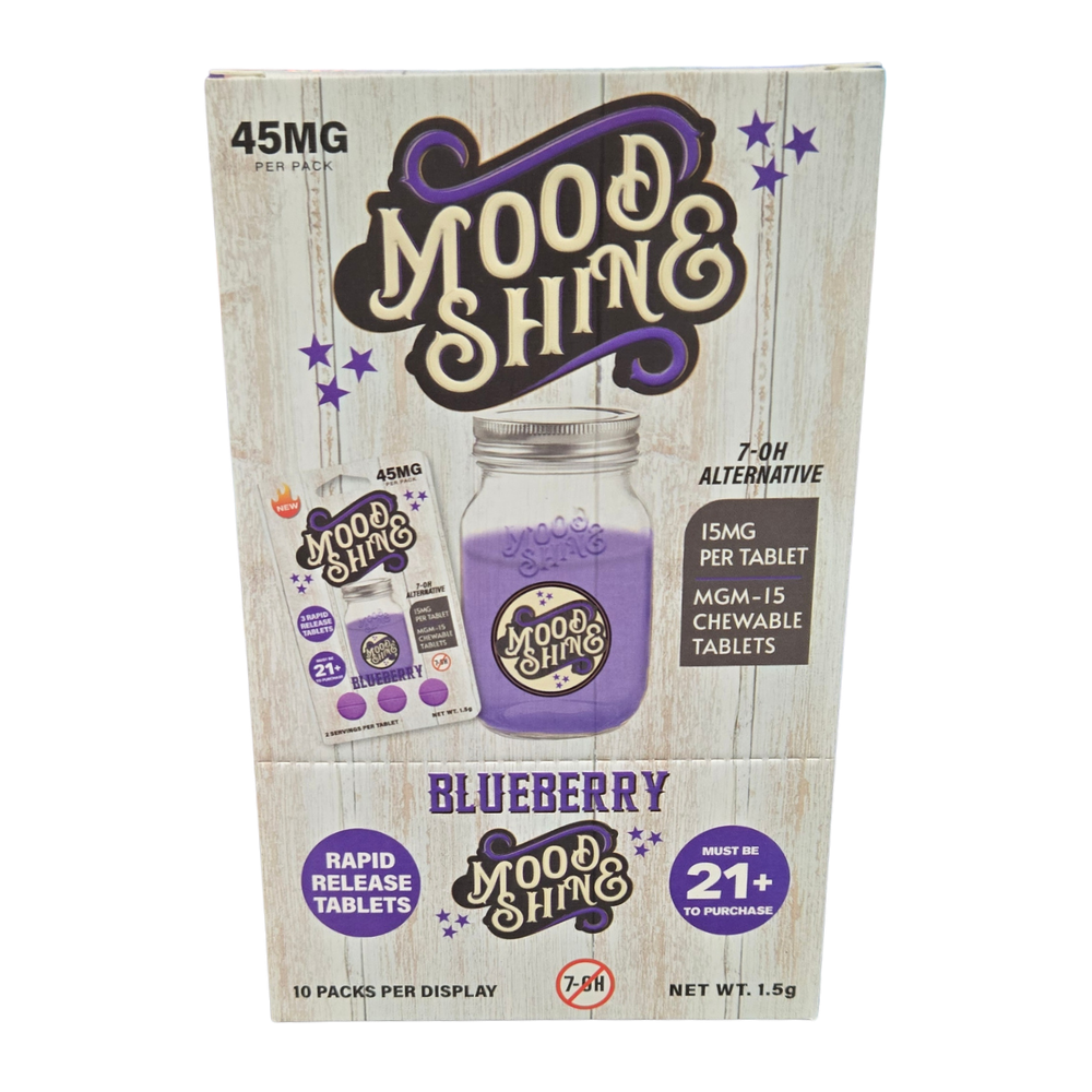 Mood Shine 45MG MGM 3ct Chewable Tablets 7-OH Alternative 10ct Display
