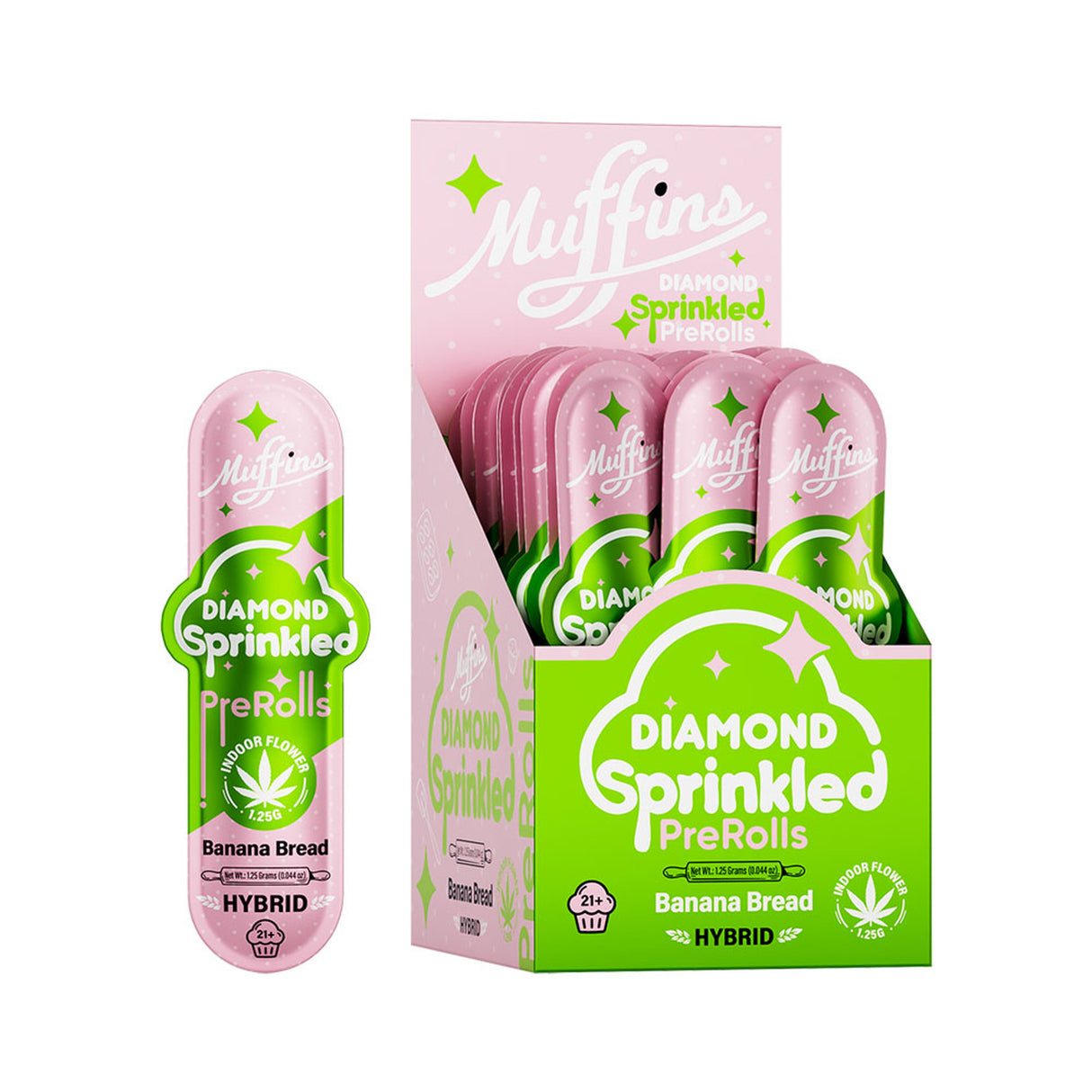 Muffins Diamond Sprinkled 1.25g THC-P Pre Rolls 50ct Display