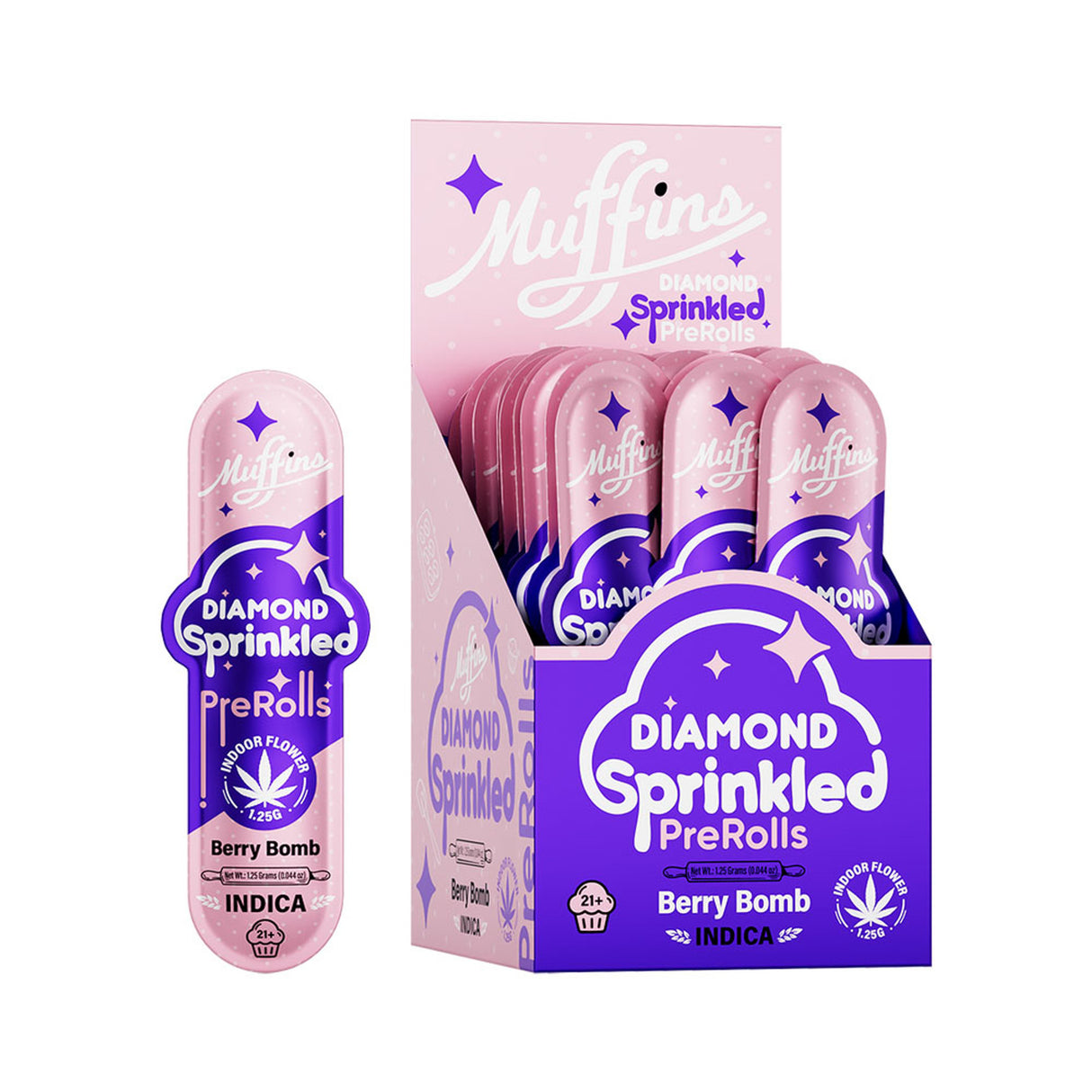 Muffins Diamond Sprinkled 1.25g THC-P Pre Rolls 50ct Display