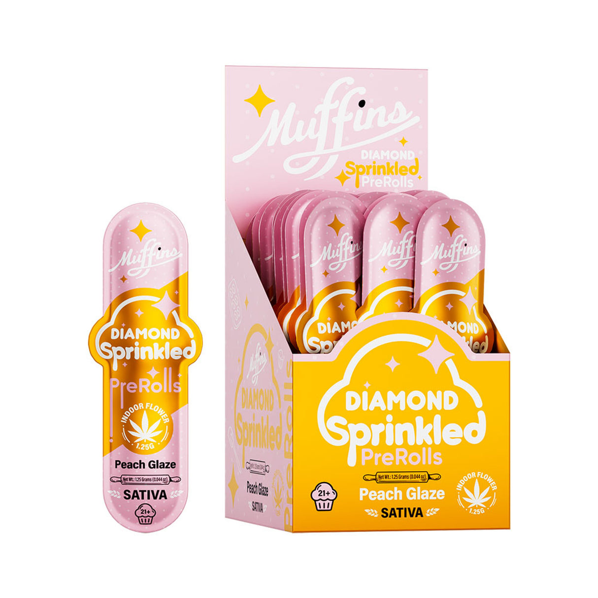 Muffins Diamond Sprinkled 1.25g THC-P Pre Rolls 50ct Display