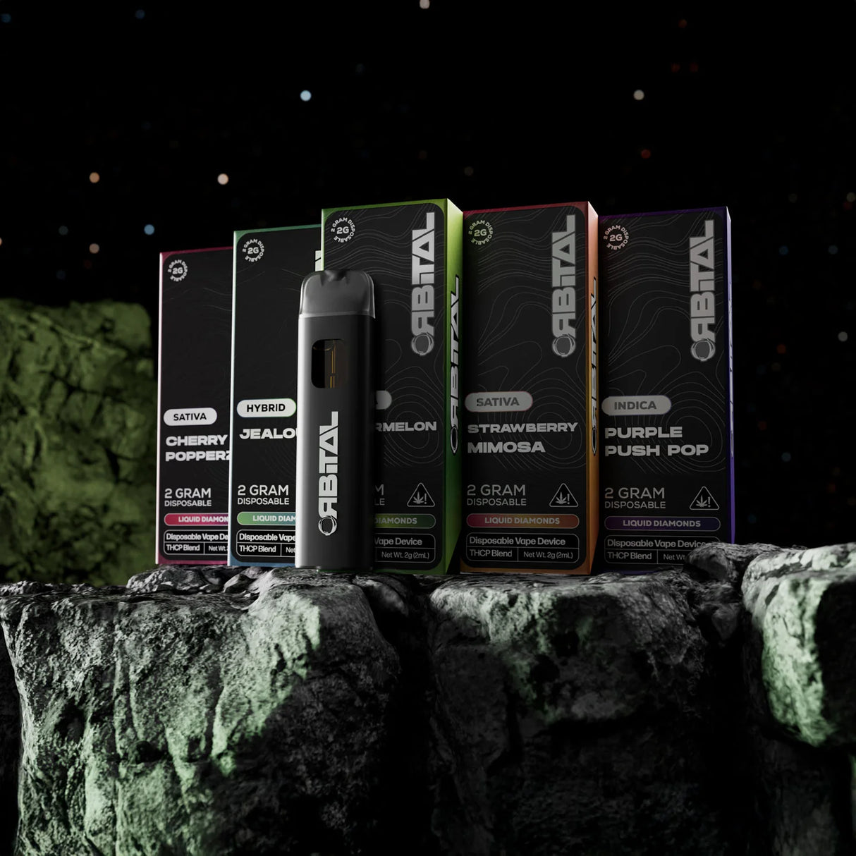 Galaxy Treats Orbital 2g THC-P Disposable 5ct Display