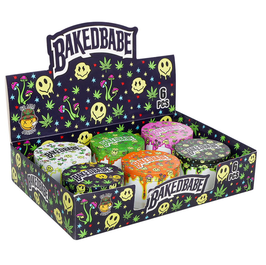 Baked Babe Aluminum Grinder 6ct Display