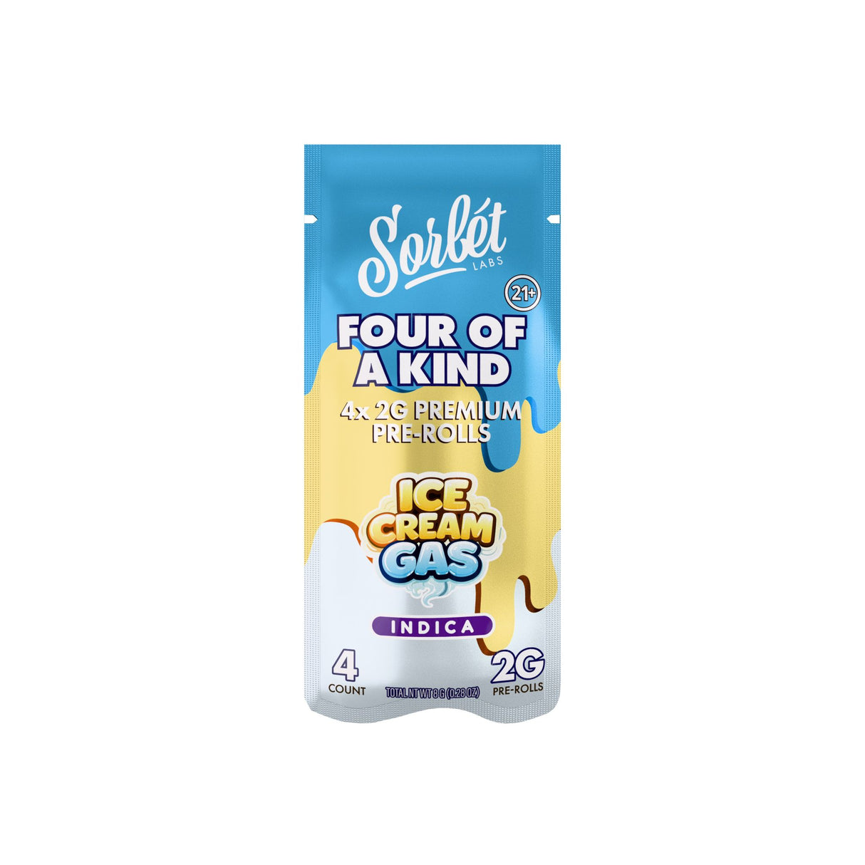 Sorbet Four of a Kind 4ct 2g THC-A Pre Rolls 10ct Display