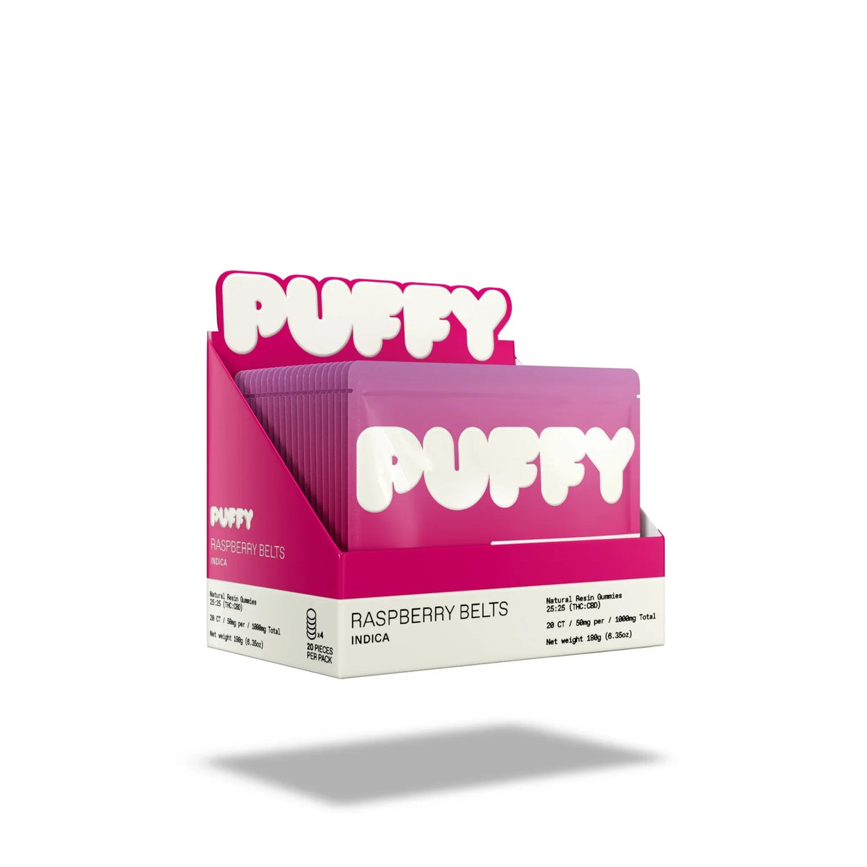 Puffy Live Resin THC 1,000mg Gummies 5ct Display