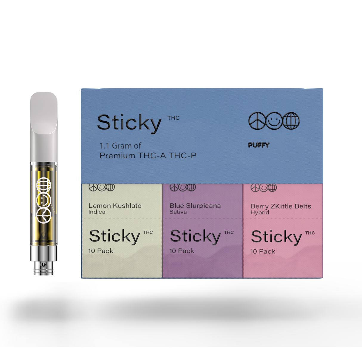 Puffy Sticky 1.1g THCA/THCP Cartridge 10ct Display