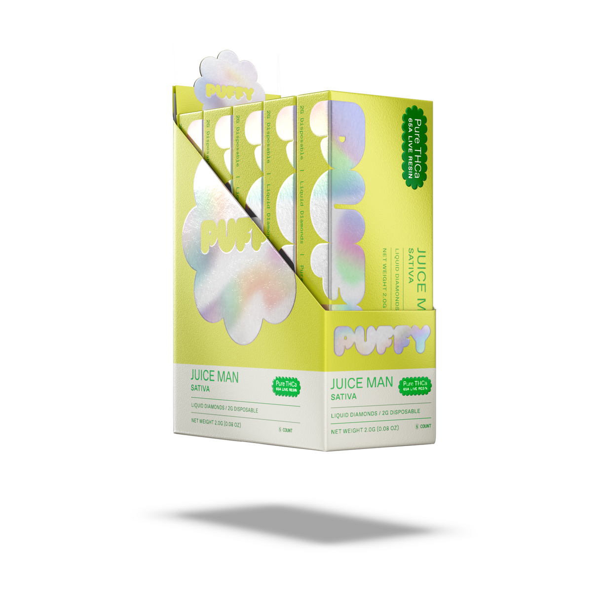 Puffy 2g Pure THCa Live Resin Disposable 5ct Display