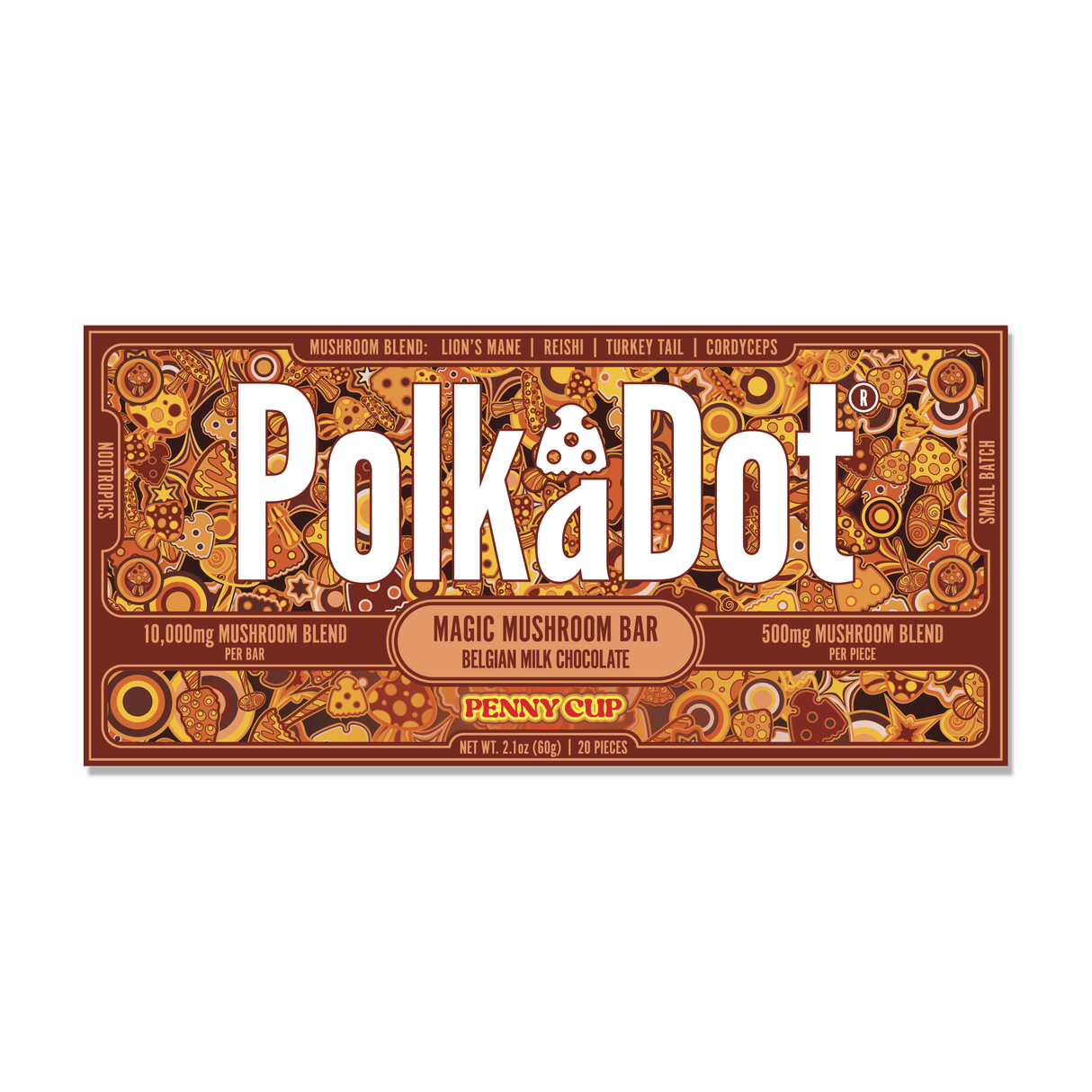 PolkaDot 4000mg Mushroom Chocolate 10ct Display