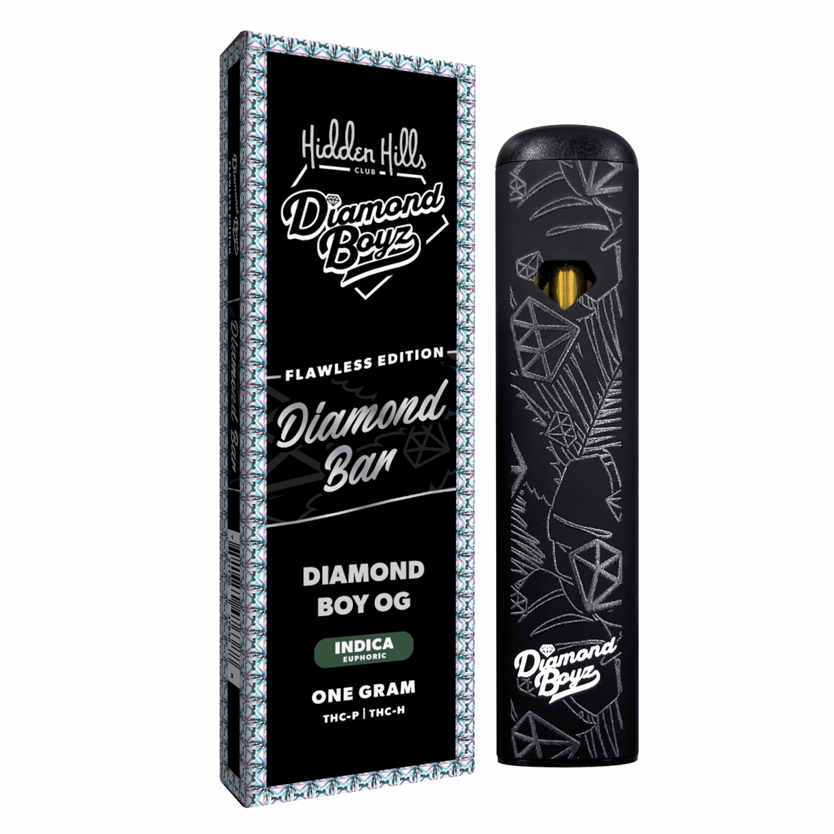 Hidden Hills Diamond Bar 1g Disposable THC-H, THC-P 5ct Display