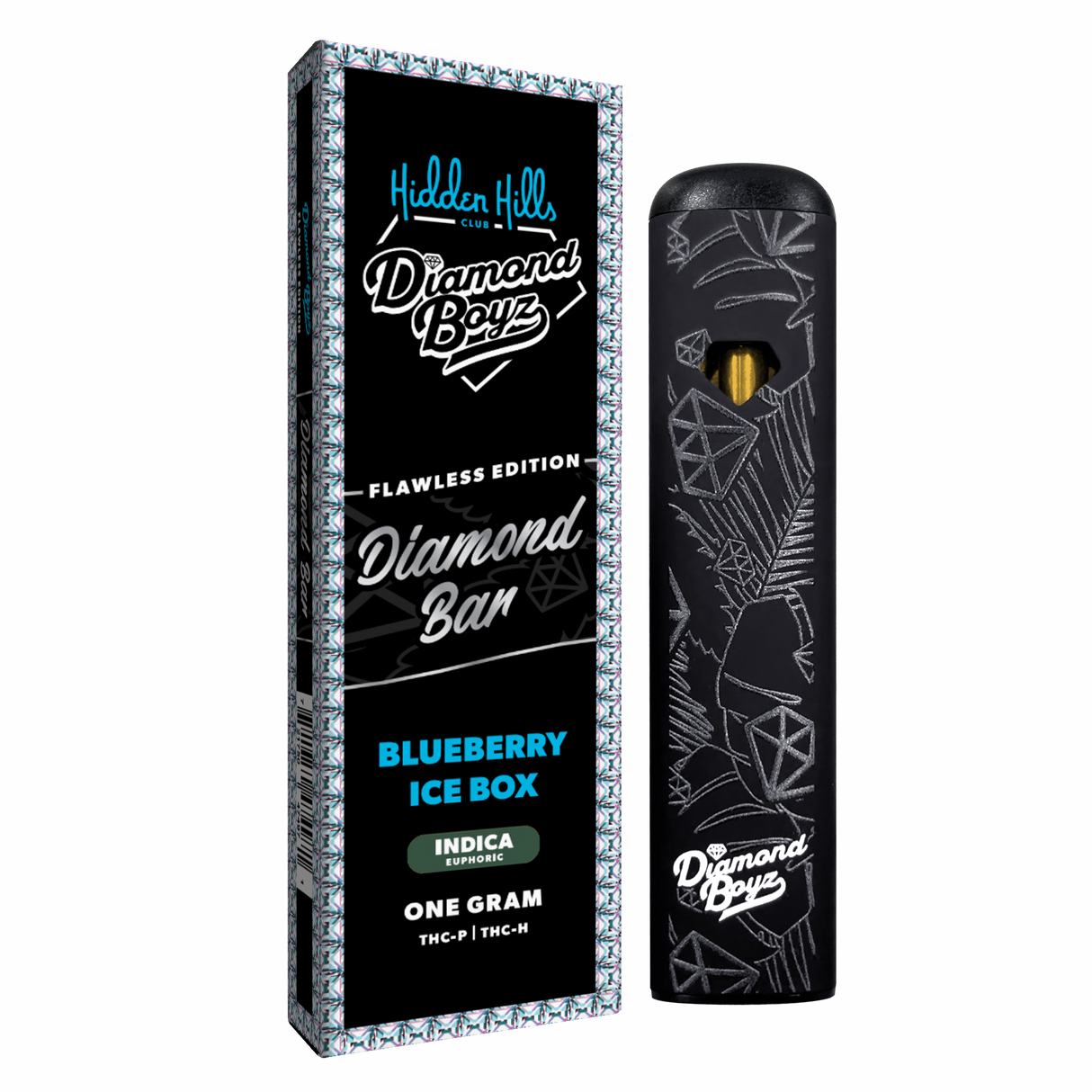Hidden Hills Diamond Bar 1g Disposable THC-H, THC-P 5ct Display