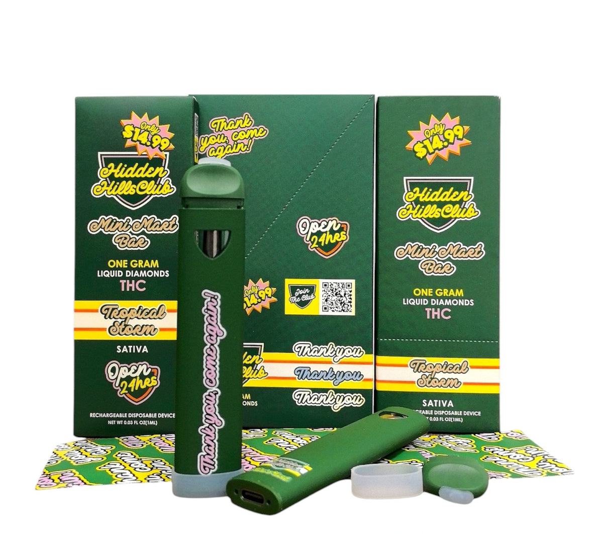 Hidden Hills Mini Mart 1g Disposable 5ct Display