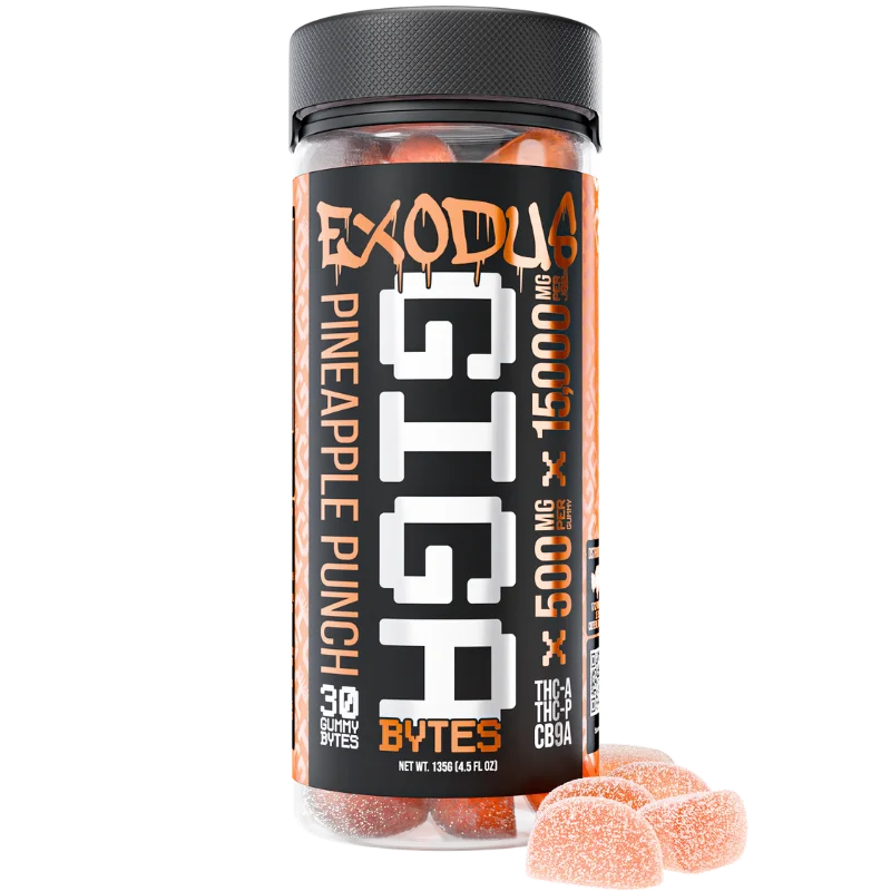 Exodus Gigabyte Gummies 30ct THC-A 15,000mg 6ct Display