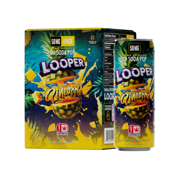 Looper High Potency 50mg D9 Soda Pop 4ct Display