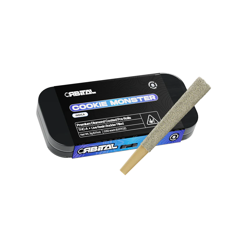 Orbital Diamond Encrusted 6ct 0.5g THC-A Pre-Rolls 5ct Display