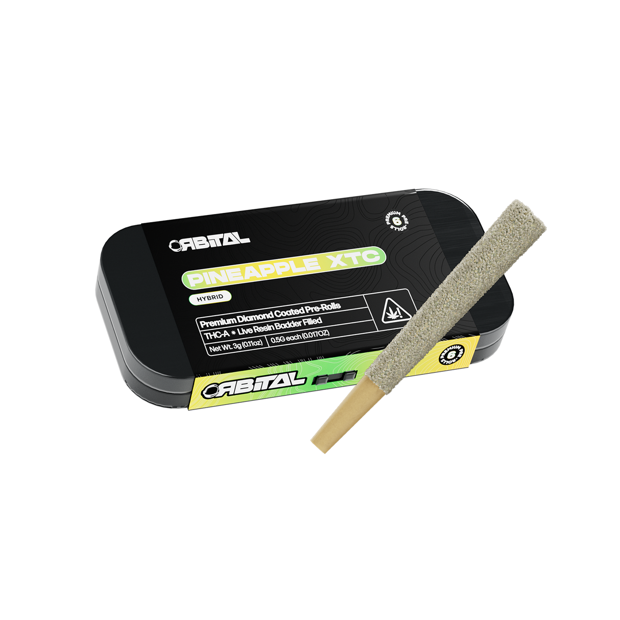 Orbital Diamond Encrusted 6ct 0.5g THC-A Pre-Rolls 5ct Display