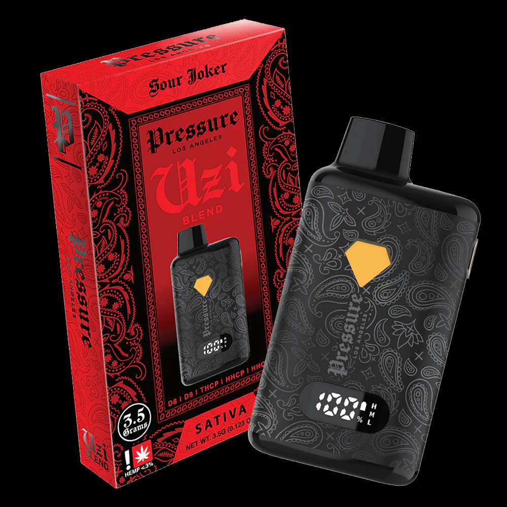 Pressure LA Uzi Blend D8, D9, THC-P, HHCP, HHC 3.5g Dispoable