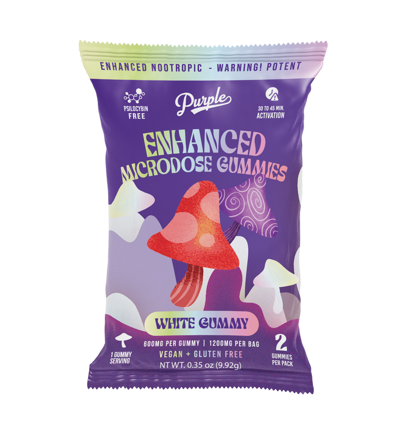 Purple 1800 mg 3-Pack Enhanced Mushroom Gummies 20ct Display