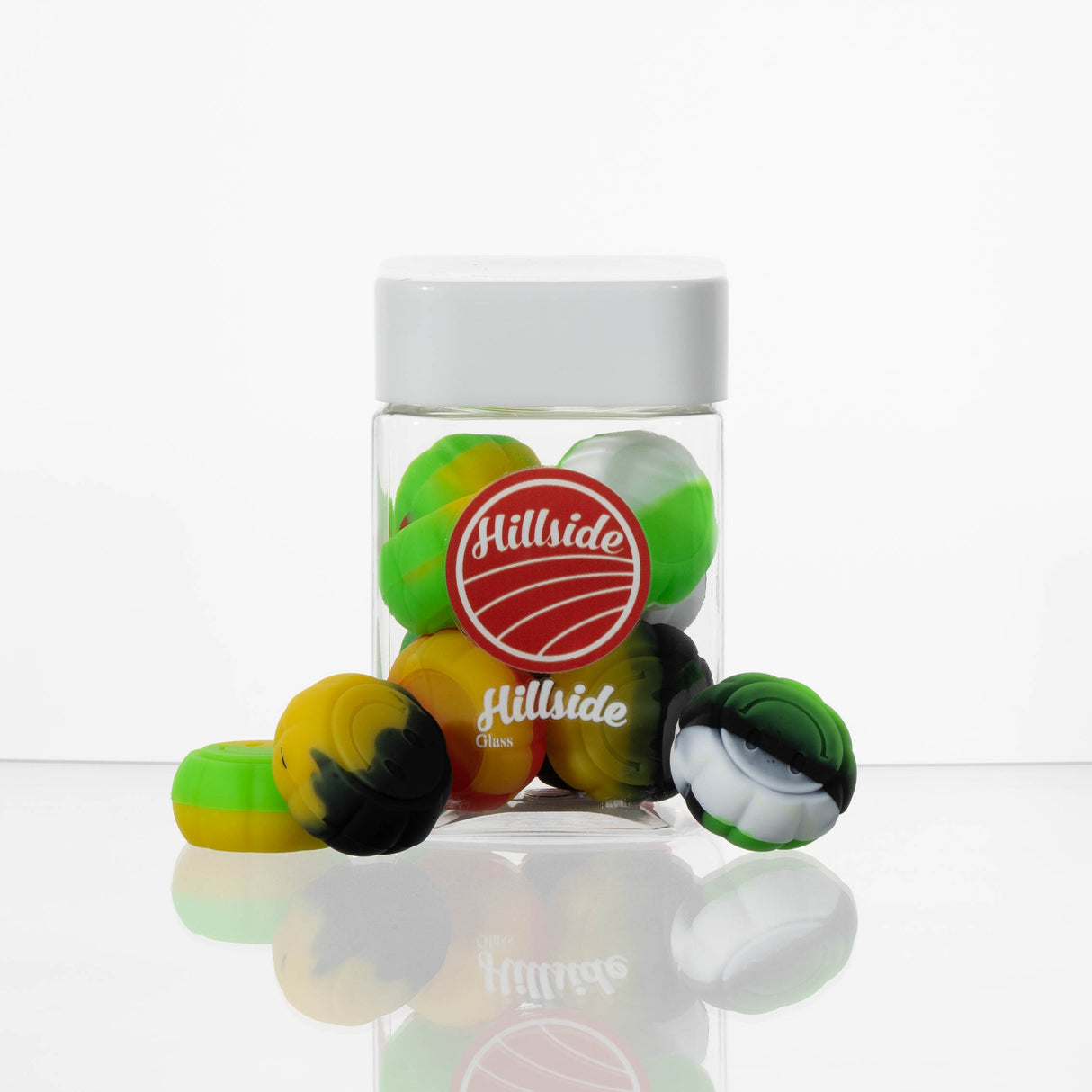 SILICONE SMILEY JARS 12ct Display