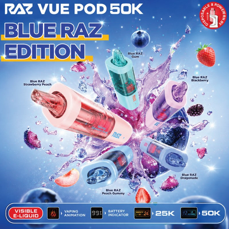 RAZ VUE 50K Disposable POD ONLY 5ct Display