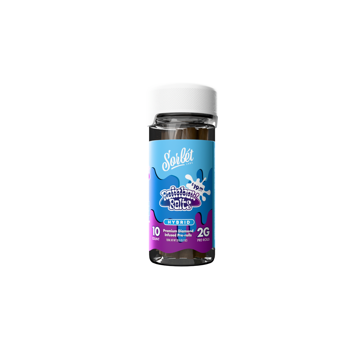 Sorbet THC-A 10ct 2g Pre-Rolls Jar MSRP $19.99