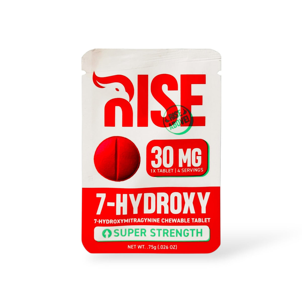 Rise Single 7-Hydroxy Chewable Tablets 30mg each 25ct Display
