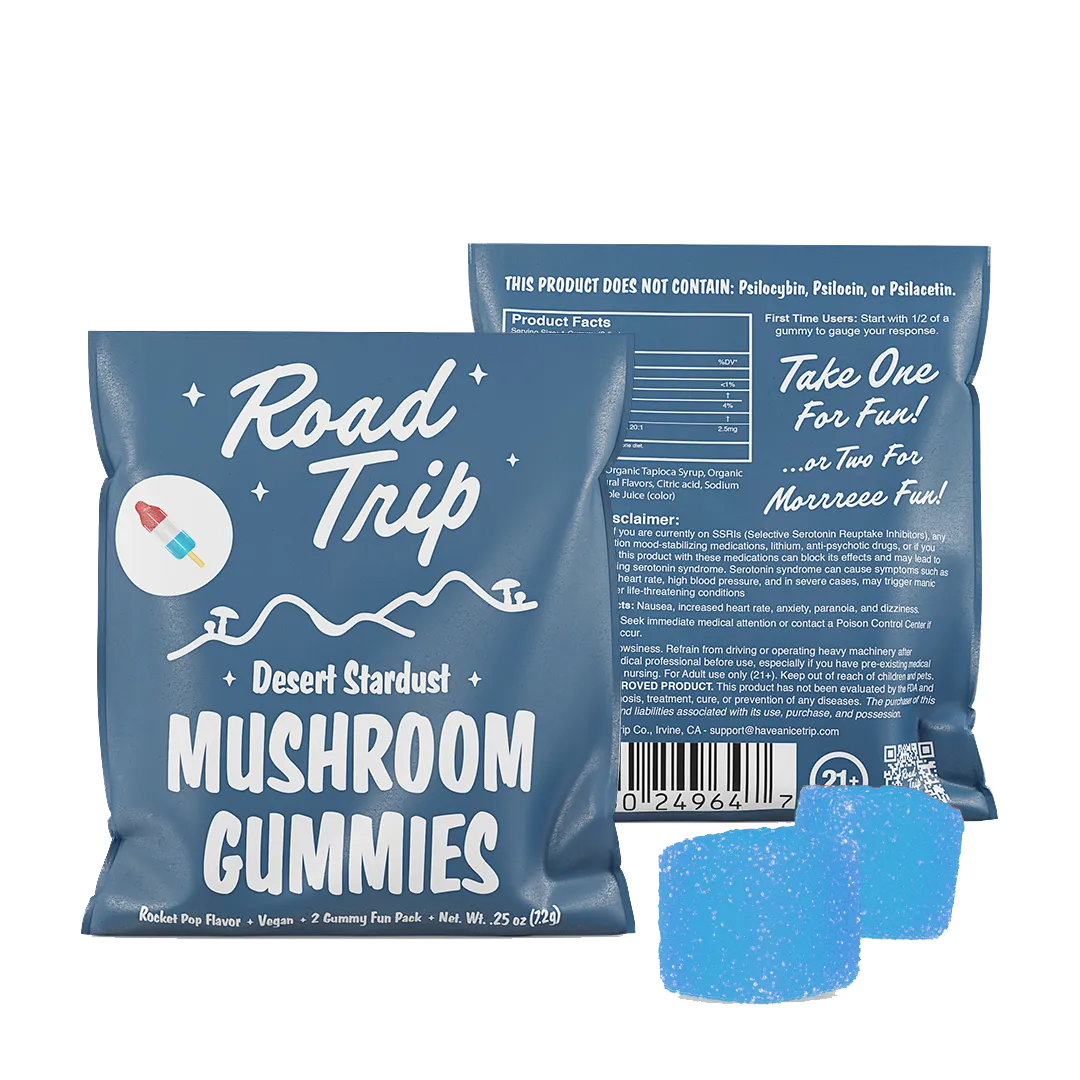 Road Trip 2-Pack Desert Stardust Mushroom Gummies 30ct Display