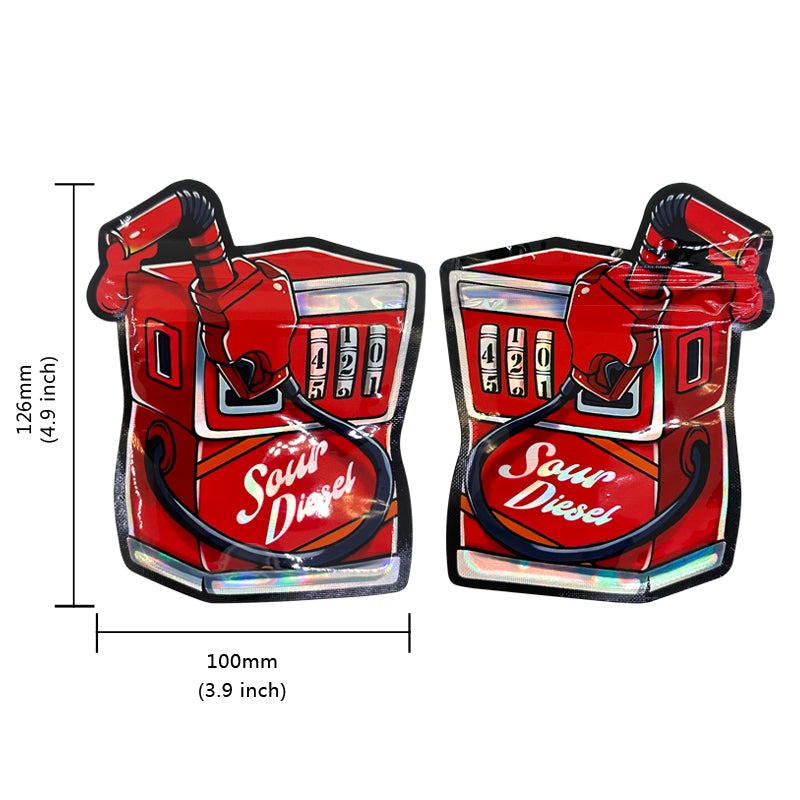Smell Proof Die Cut Mylar Bag 3.5 Sour Diesel 100ct