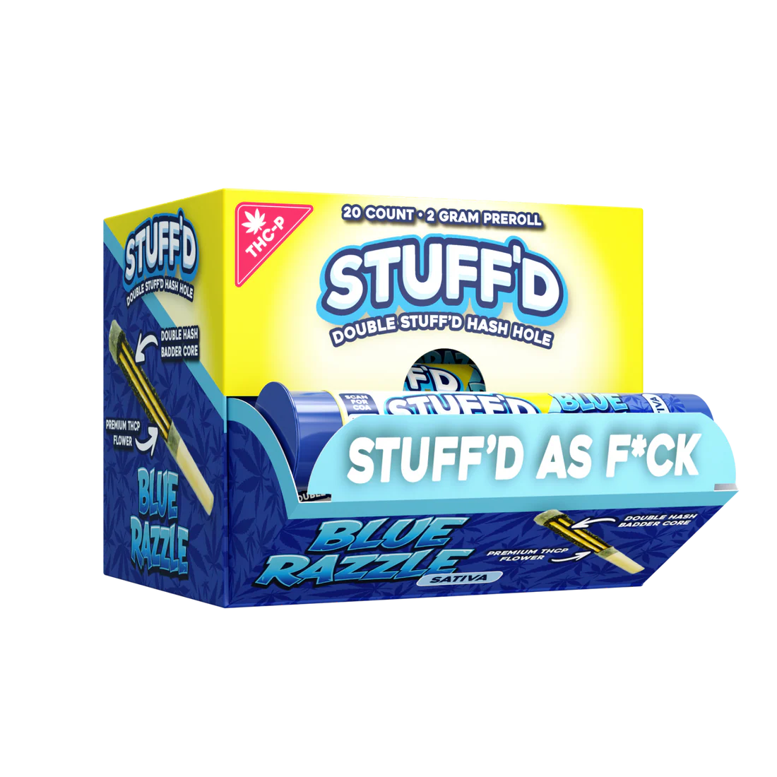 STUFF'D Double Stuffed 2g Hash Hole Pre Roll THC-P 20ct Display