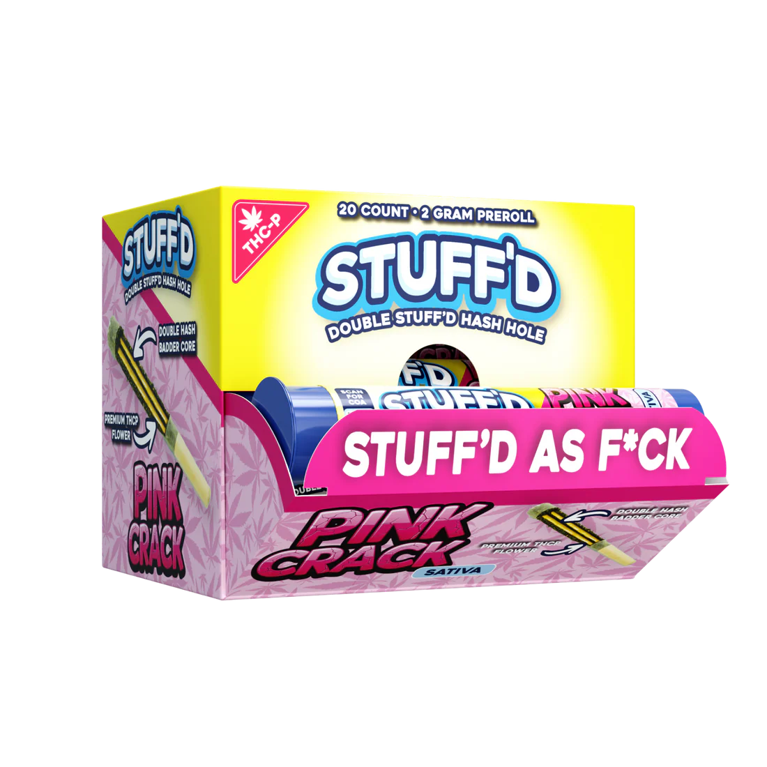 STUFF'D Double Stuffed 2g Hash Hole Pre Roll THC-P 20ct Display