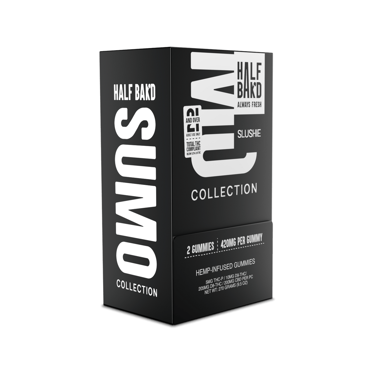 Half Bak'd Sumo Single 2ct 420mg Gummies 30pk Box THC-P, Delta 9