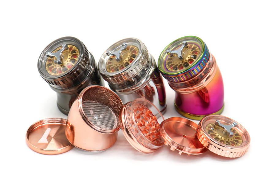 Aluminum 73MM BlackJack Curved Grinder 6ct Display