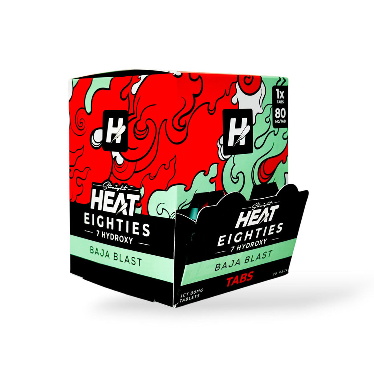 Heat Eighties 80 mg 7-Hydroxy Single Tablets 25ct Display