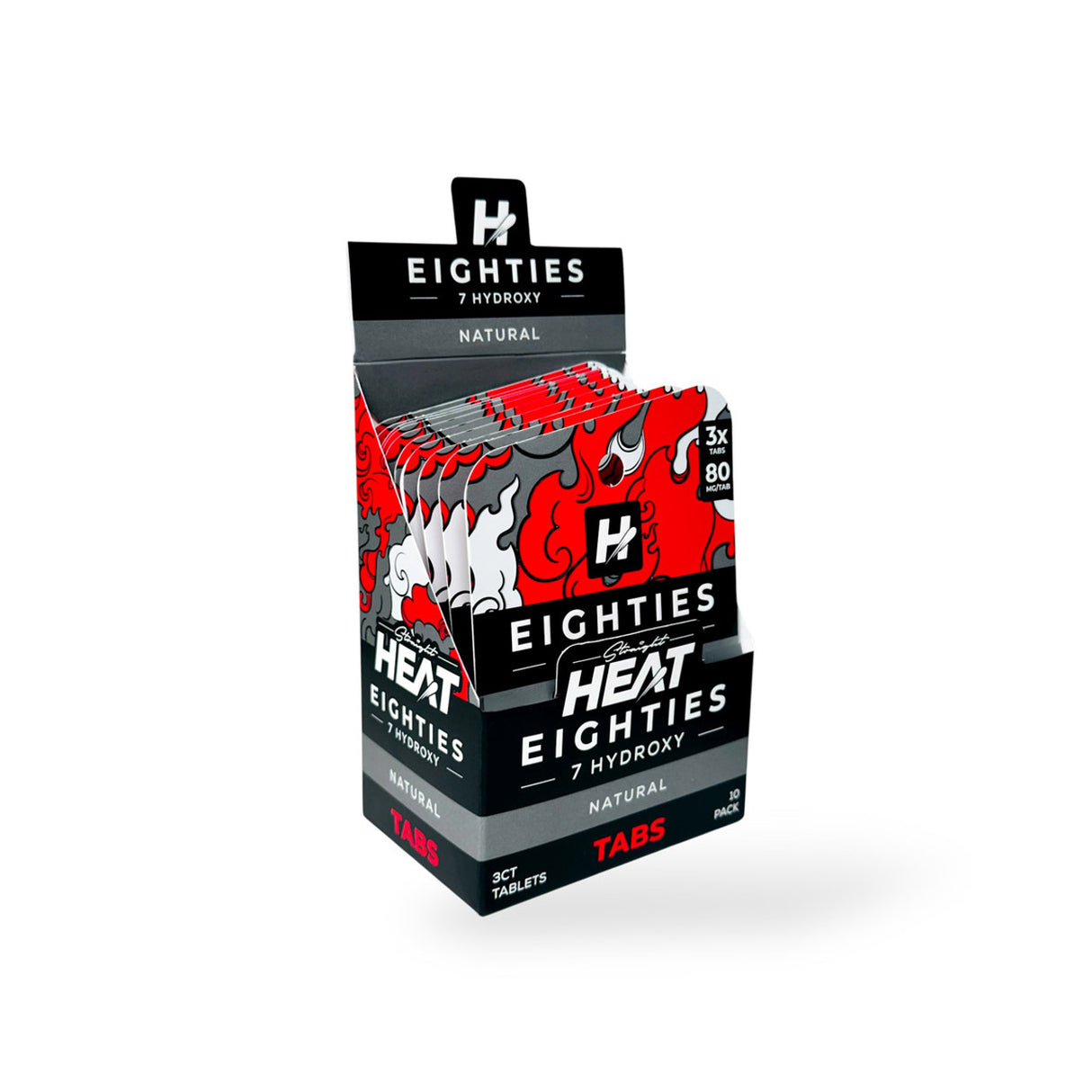 Heat Eighties 80 mg 3 pack 7-Hydroxy Tablets 10ct Display