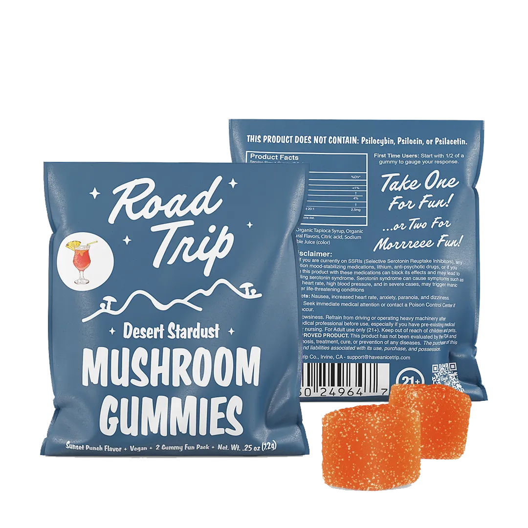 Road Trip 2-Pack Desert Stardust Mushroom Gummies 30ct Display