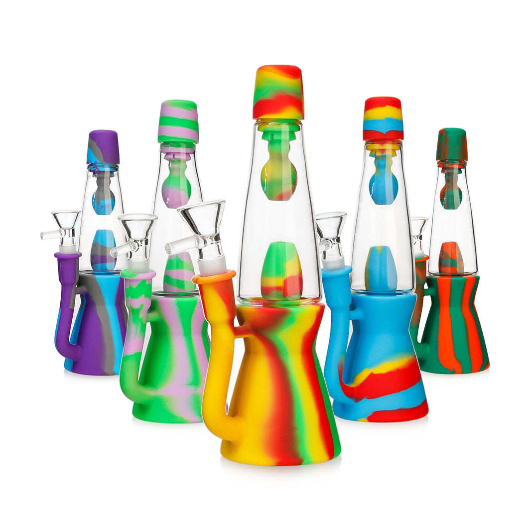 π§π«-ππ²π Silicone Lava Lamp 8.5in Waterpipe