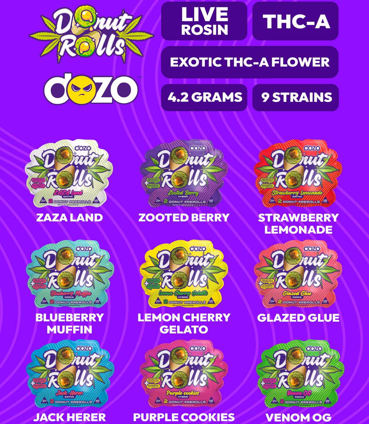 Dozo 4.2 g Donut Pre-Rolls