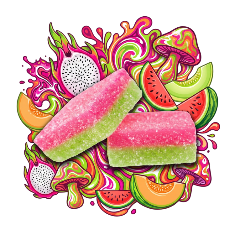 Trippy Double-Stacked BITEZ 2000mg Mushroom Gummies 40ct Display