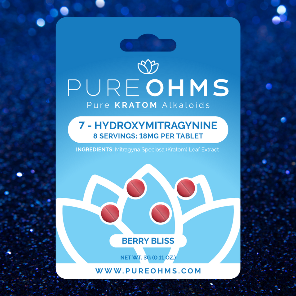 PureOhms 18mg 4ct 7-Hydroxy Tablets 10ct Display