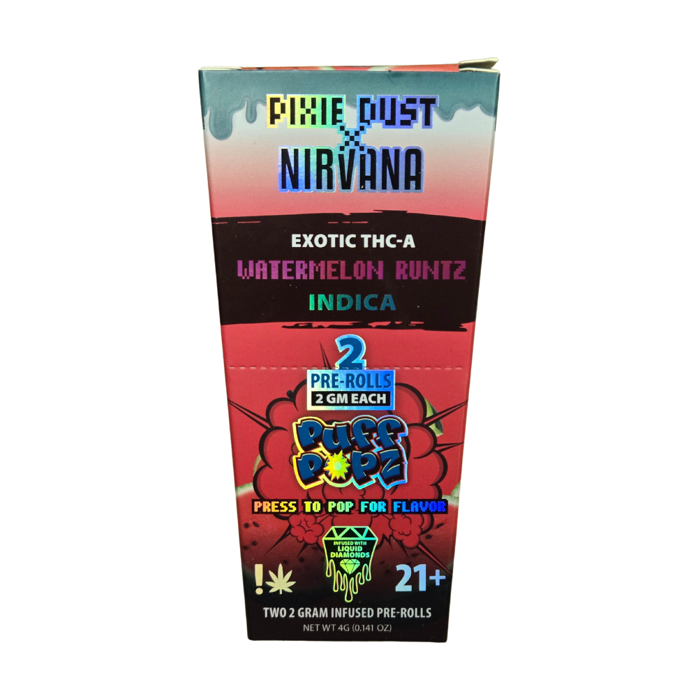 Pixie Puff Pop 2ct Liquid Diamond Infused THC-A Pre-Rolls 12ct Display