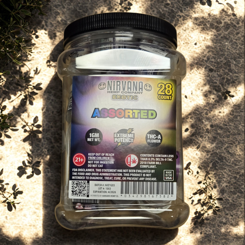 Nirvana Exotic 1G THC-A Flower 28ct Display