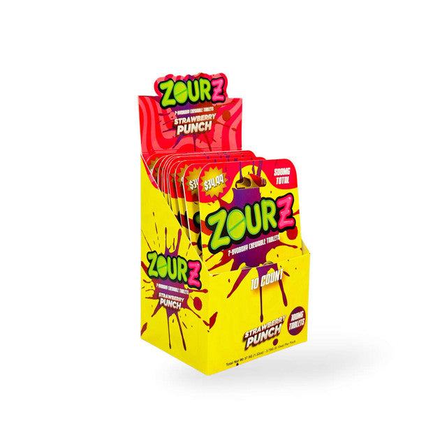 Zourz 7-Hydroxy Chewable Tablet 5ct 100MG Tablet 10ct Display MSRP $34.99