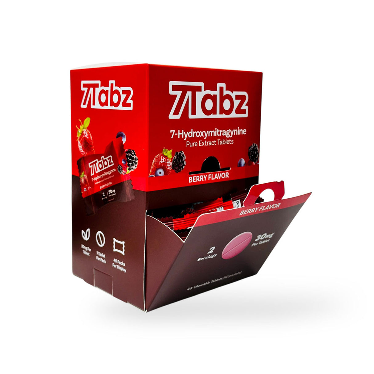 7 Tabz 30mg Single 7-Hydroxy Tablets 40ct Display