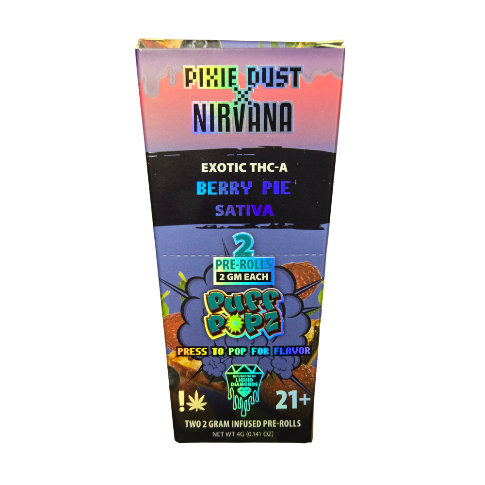 Pixie Puff Pop 2ct Liquid Diamond Infused THC-A Pre-Rolls 12ct Display