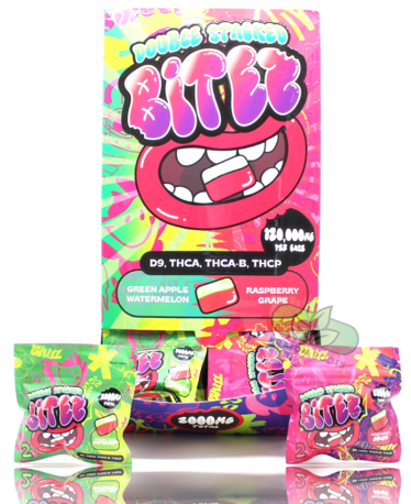 Double-Stacked BITEZ 2000mg THCA + Delta-9 + THCP Gummies 60ct Display