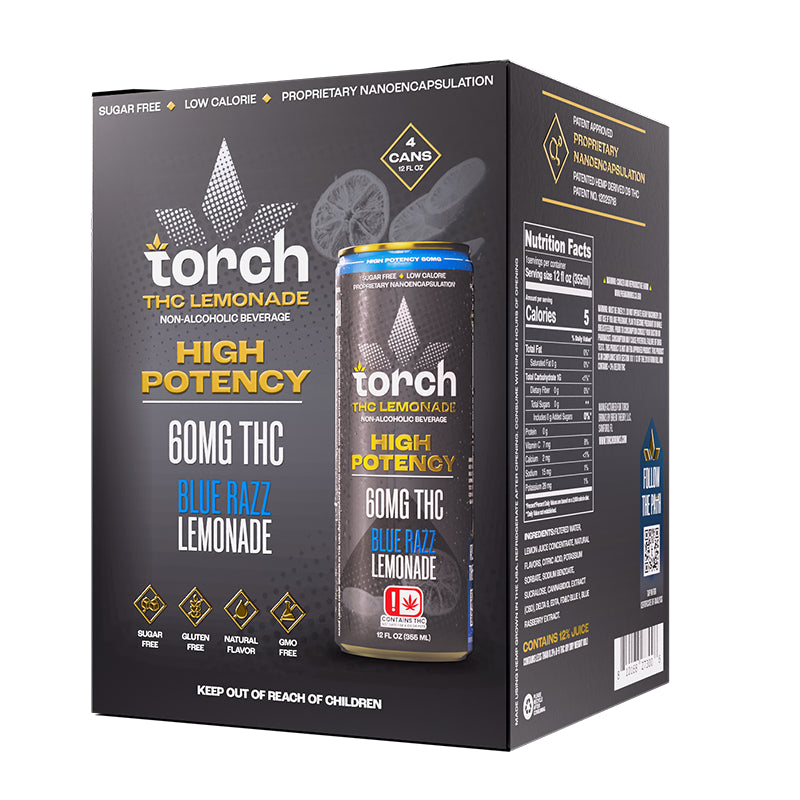 Torch High Potency 60mg D9 THC Seltzer 4ct Display