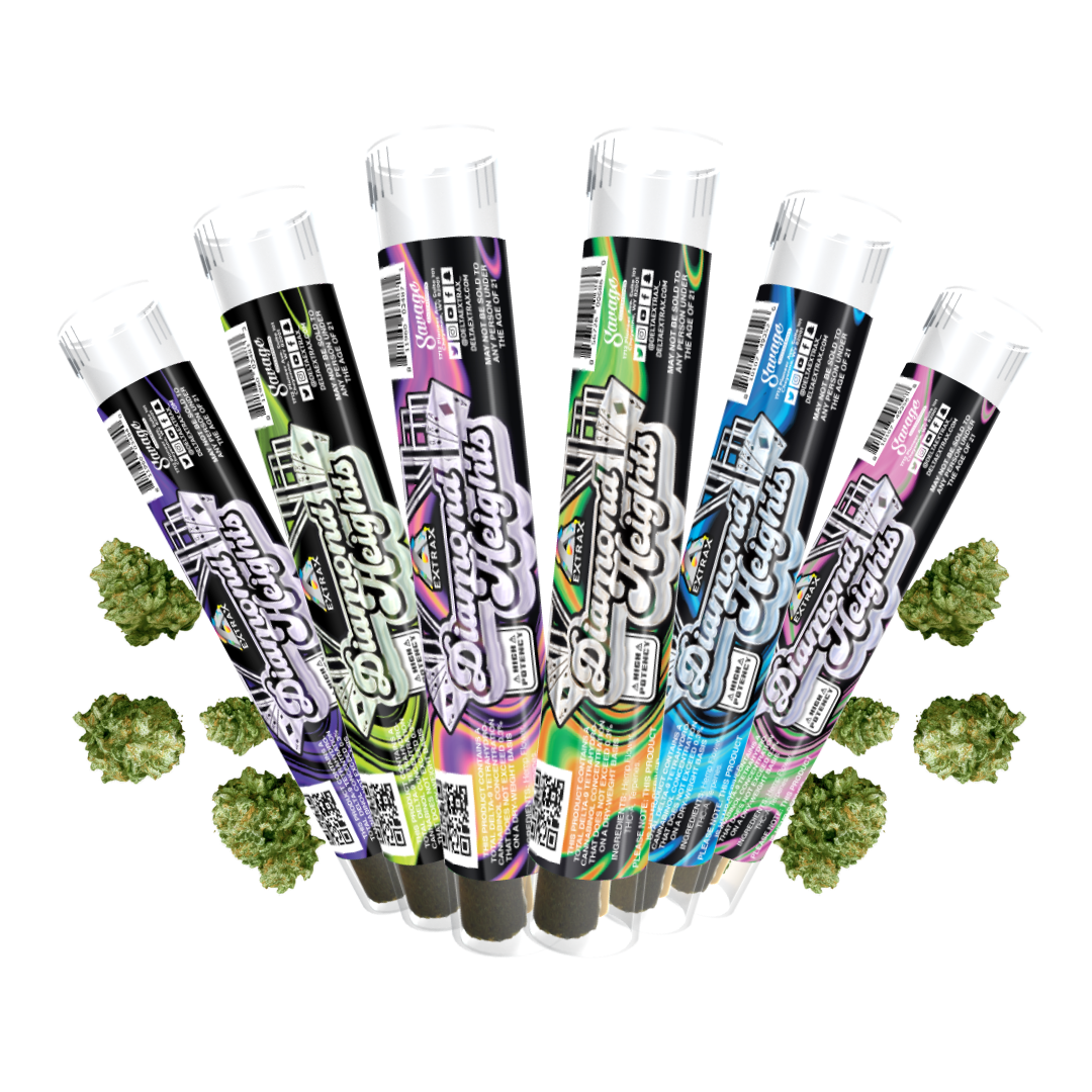Extrax Diamond Heights 1.3g 2 Pack THC-A Pre Roll 10ct Display