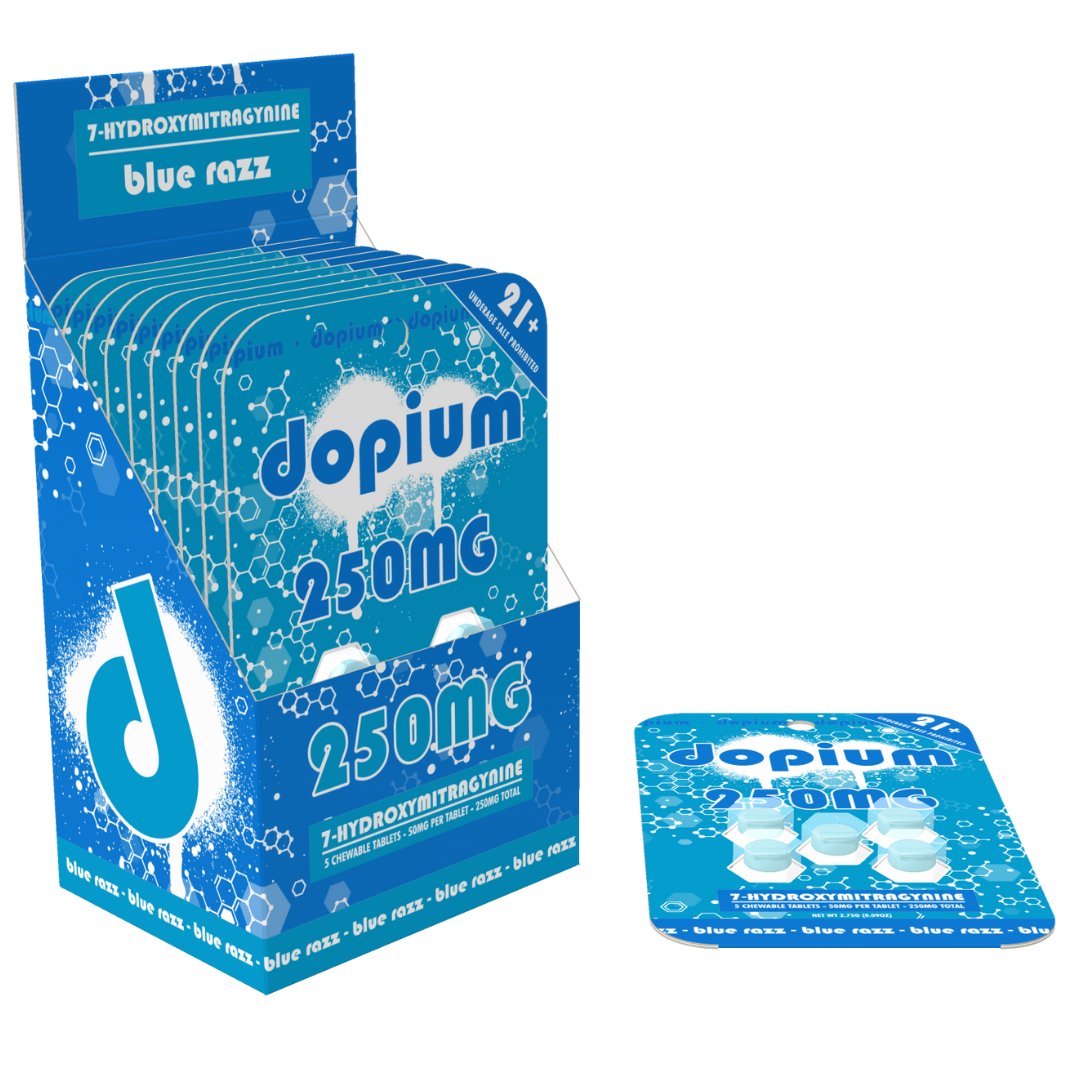 Dopium 50mg 5 pack Extra Strength 7-Hydroxy Tablets 10ct Display