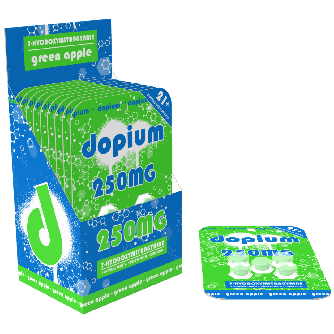 Dopium 50mg 5 pack Extra Strength 7-Hydroxy Tablets 10ct Display