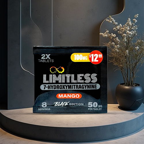 Limiltess Black Edition 100mg Single 7-Hydroxy Tablets 40ct Display MSRP 12.99